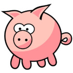 PIG CARTOON STICKER 7