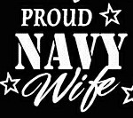 PROUD Military Stickers NAVY WIFE
