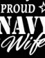 PROUD Military Stickers NAVY WIFE