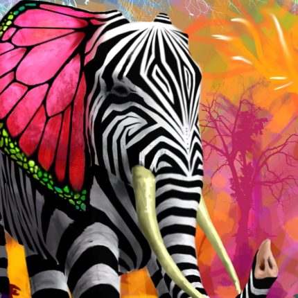 psychedelic animals car window or wall decal 1