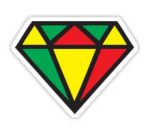 RASTA DIAMOND STICKER