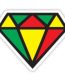RASTA DIAMOND STICKER