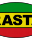 RASTA OVAL STICKER