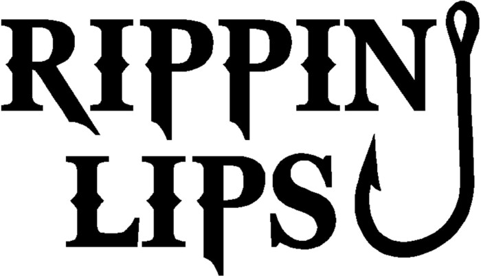 RIPPIN LIPS DIE CUT FISHING DECAL - Pro Sport Stickers