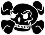 Rounded Skull Vinyl Decal