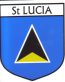 St Lucia Flag Crest Decal Sticker