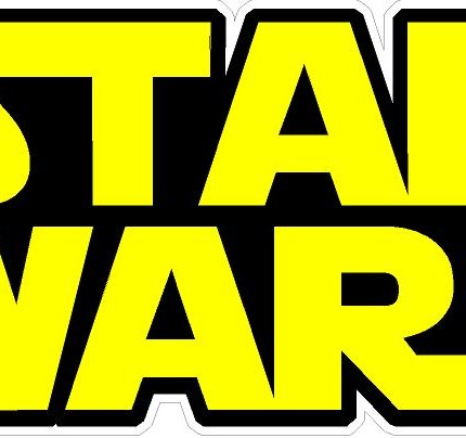 STAR WARS YELLOW AND BLACK COLOR LOGO STICKER