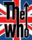 the who logo British flag sticker