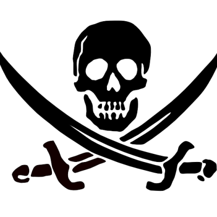 Pirate Skull with Swords Decal