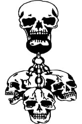 Diecut Skull Sticker 1