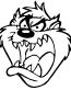 Taz head decal