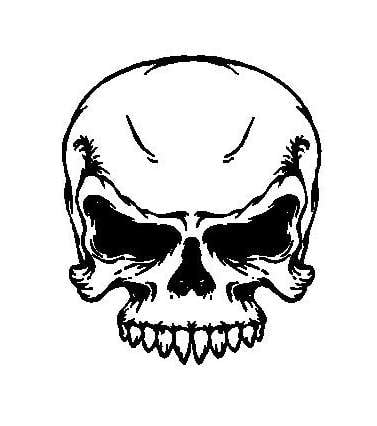 Skull Decal 12 - Pro Sport Stickers