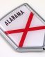 alabama US state flag domed chrome emblem car badge decal