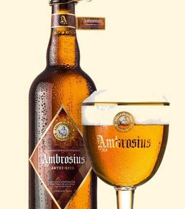 Ambrosius bottle and glass shaped sticker