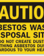 Asbestos Waste Disposal Sign