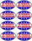 BE PATRIOTIC BUY AMERICAN OVAL Eight Pack 8-1.5x2in