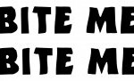 BITE ME die cut decal set