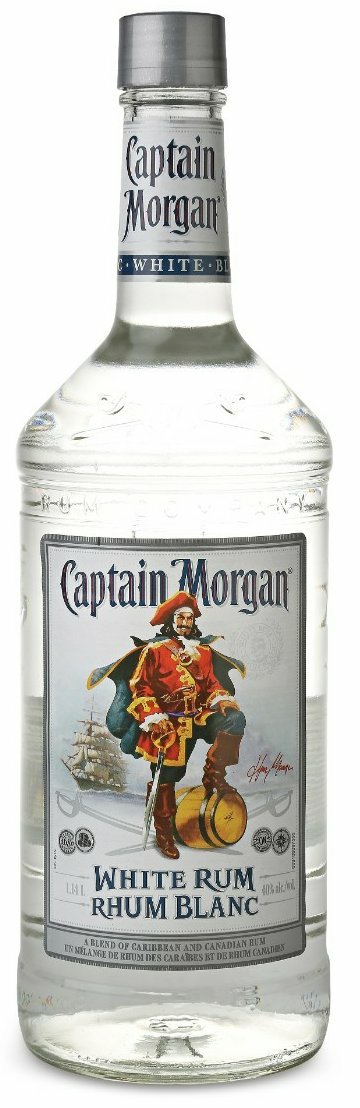 captain morgan white rum bottle shaped sticker 2