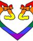 Deer Head Heart Sticker PRIDE FLAG FandF