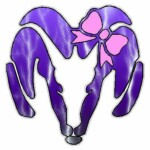 Dodge Ram Head with BOW Decal - Lightning PURPLE