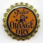 Felix Orange Dry Bottle Cap Sticker