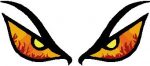 Flaming Eyes Vinyl Decal Sticker