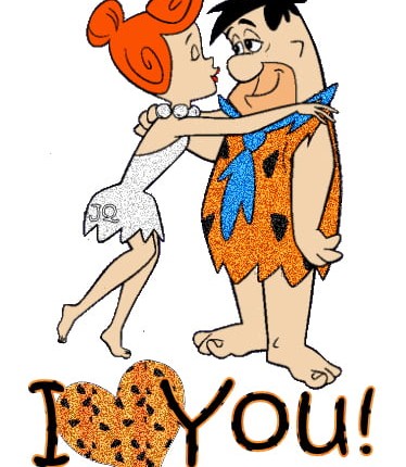 Fred and Wilma in Love Color Decal