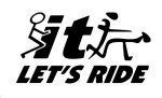 fuck it lets ride funny xxx decal