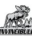 GRAY BLACK WHITE INVINCIBULL STICKER