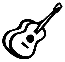 Guitar Vinyl Decal Sticker