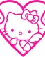 Hello K Heart and Wings Decal