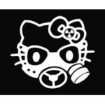 Kitty Kat Gas Mask Decal