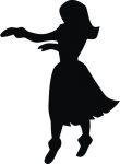 Hula Girl Dancing Decal Sticker