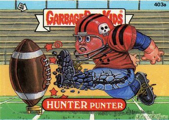 HUNTER Punter Funny Sticker Name Decal