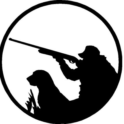 Hunter with Dog Adhesive Car Sticker 2