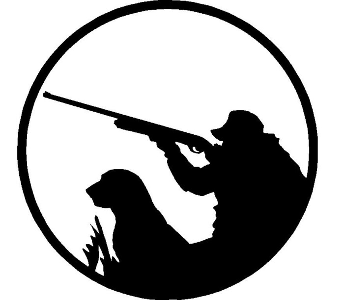 Hunter with Dog Adhesive Car Sticker 2