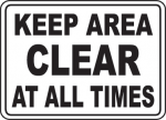 Keep Area Clear Signs and Decals 09