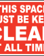 Keep Area Clear Signs and Decals 10