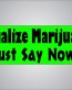legalize marijuana just say now bumper sticker