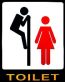Man Peek Toilet Decal