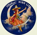 MILLER HIGH LIFE MOON LOGO STICKER