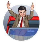 mr bean show funny car sticker 7