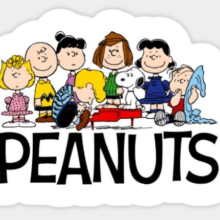 PEANUTS GANG WITH TEXT STICKER 66