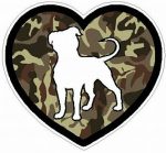 PITBULL HEART STICKER FILLS camo brown