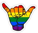 PRIDE SHAKA LGBTQ STICKER