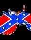 redneck confederate flag tractor decal