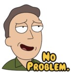 rick_and_morty_DAD NO PROBLEM STICKER