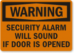 Security Alarm Warning Sign