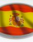 Spain Oval  Flag 3D Chrome Emblem