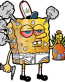 stoned spongebob weed sticker